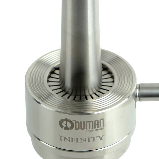 INFINITY HOOKAH - SILVER GLASS-SILVER BODY