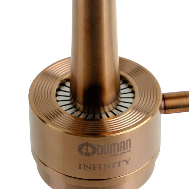 INFINITY HOOKAH - CLEAR GLASS-BRONZE BODY