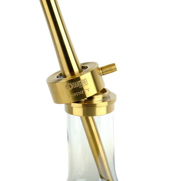 INFINITY HOOKAH - GOLD GLASS-GOLD BODY