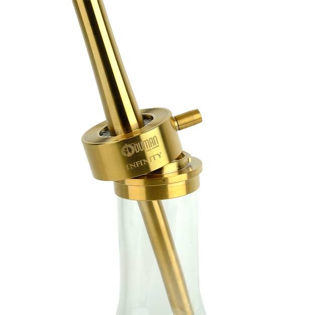 INFINITY HOOKAH - CLEAR GLASS-GOLD BODY