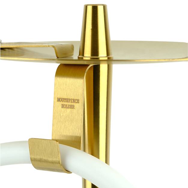 INFINITY HOOKAH - WHITE GLASS-GOLD BODY