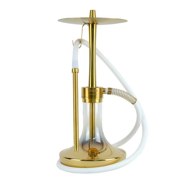 INFINITY HOOKAH - GOLD GLASS-GOLD BODY