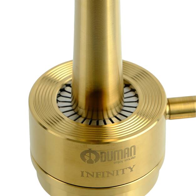 INFINITY HOOKAH - GOLD GLASS-GOLD BODY