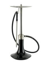 COSMO HOOKAH - SILVER BODY - BLACK GLASS