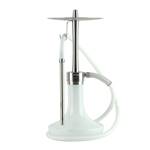 INFINITY HOOKAH - WHITE GLASS-SILVER BODY